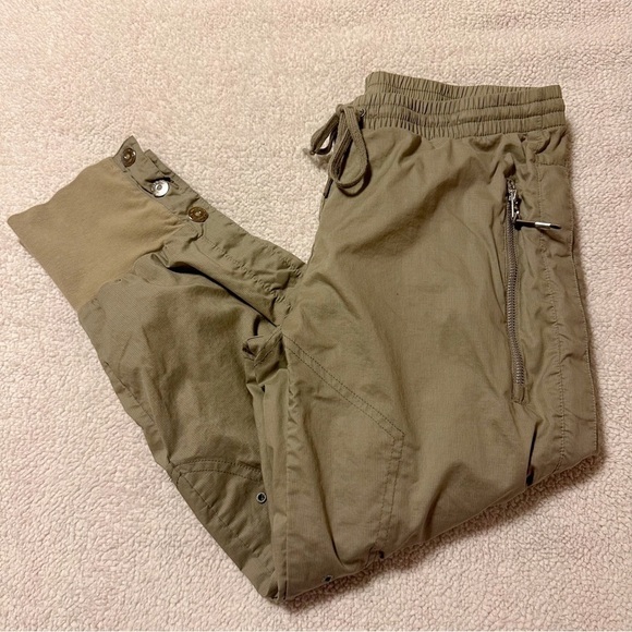 Stella McCartney x Adidas Khaki Tan Snap Up Cropped Pants - Picture 1 of 13